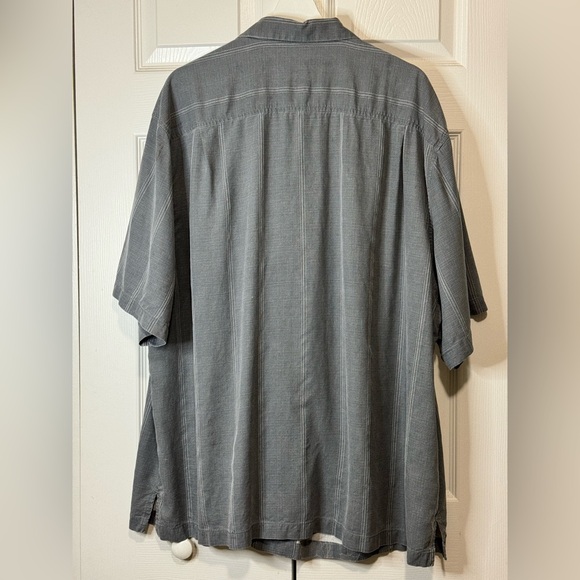 Tommy Bahama 100% Silk Men's Size 2XLB Tahitian Border Shirt Shadow - Picture 10 of 12